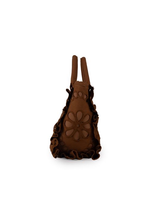 Borsa Colette Sangallo in cotone Marrone Mc2 Saint Barth | COLETTE VOLANT N03781H SANGALLO 19 EMB